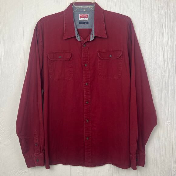 Wrangler Other - Wrangler Premium Quality Comfort FLEX shirt mens 3XT nice worn in heathered look